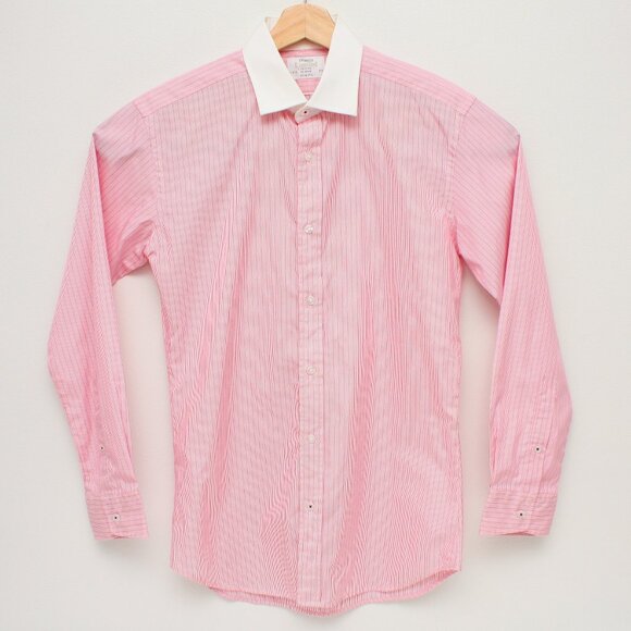 TM Lewin Limited Edition Long Sleeve Dress Shirt Pink Pinstripes 15.5 Slim Fit - Picture 1 of 8